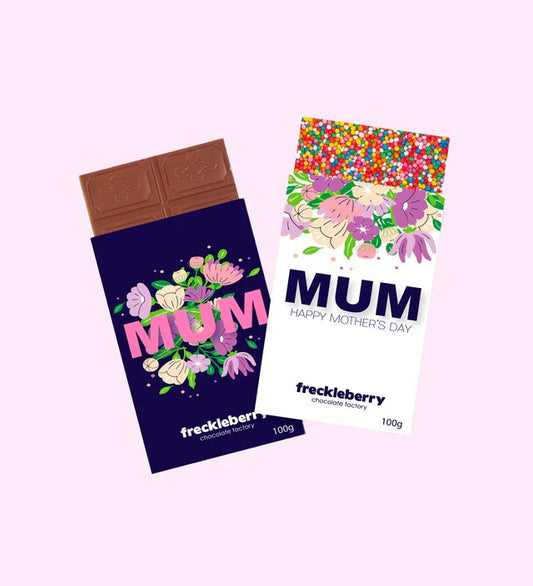 Freckleberry Mother's Day Dark Chocolate Blocks, 100g