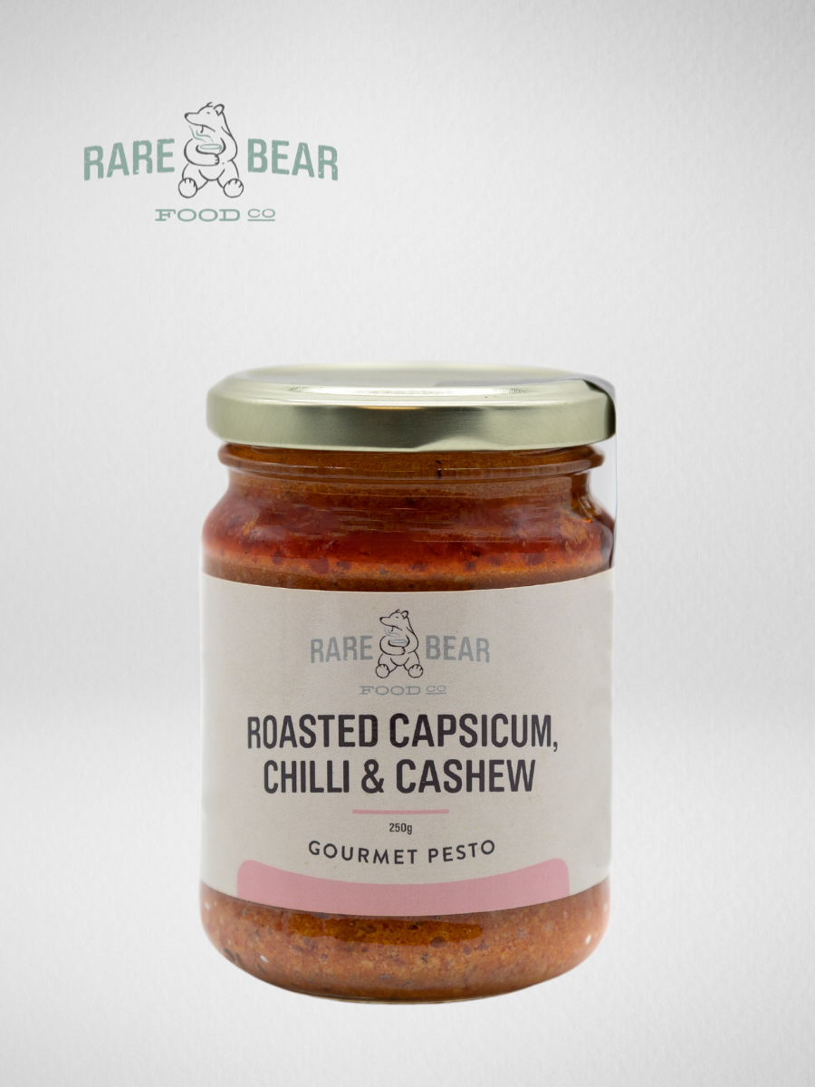 Rare Bear Capsicum, Chilli
& Cashew Pesto 250g