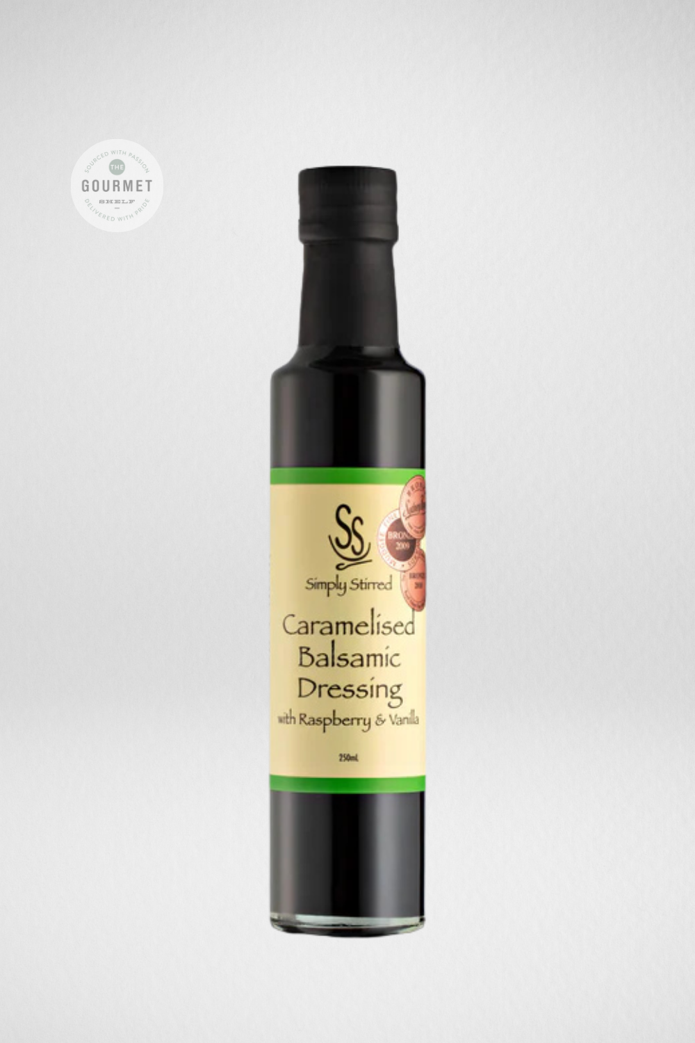 Simply Stirred Caramelised Balsamic Dressing with Raspberry & Vanilla 250ml